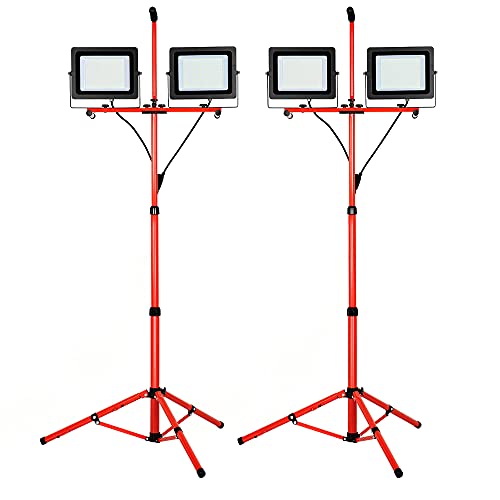 Work Light 20000LM 5000K led Work Light with 76.8in Adjustable Metal telescoping Tripod Stand IP65 Waterproof for Indoor and Outdoor
