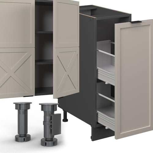 Vicco Cucina Componibile Grigio/Beige/Antracite 280 Cm , Pl Antracite - 8