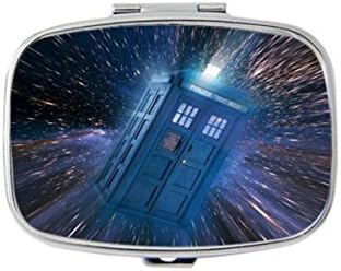 Doctor Who Tardis Police Box Custom Unique Design Photo Rectangle stainless steel Silver Pill Box Case Jewelry box or wallet