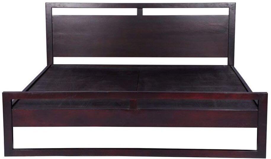 Image of Bed Solid Sheesham Wood for Your Bedroom Delivery Condition-DIY(Do-It-Yourself) Solid Wood King Bed (Finish Color - Mahogany, Delivery Condition - DIY(Do-It-Yourself))