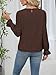 UNCOOYEE Blouses for Women Dressy Casual Work Going Out Eyelet Square Neck Puff Long Sleeve Embroidered Lace Crochet Boho Tops Trendy Fall Fashion 2025 Chocolate Medium