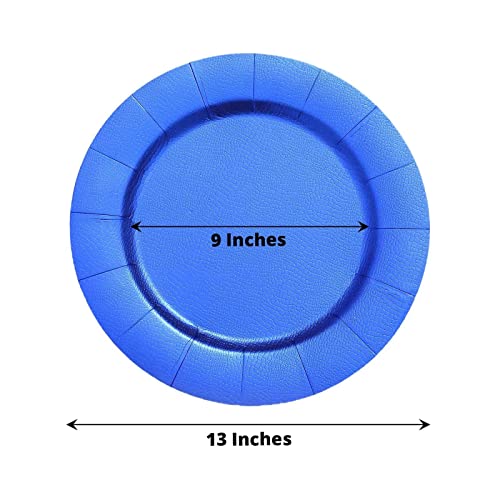 Platos desechables redondos 13 pulg azul real x10 miniatura 2