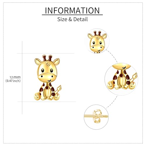 Image of Animal Stud Earrings 925 Sterling Silver Elephant /Unicorn /Chicken /Flamingo /Highland Cow /Hummingbird Earrings Animal Jewelry Gifts for Women