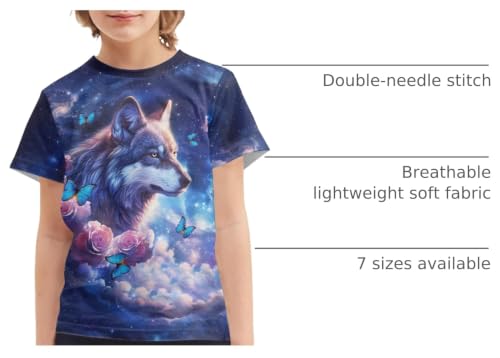 Image of Xhuibop Kids Tshirts Girls Boys 3-16 Years Summer Clothes for Teens Loose Fitting Tops