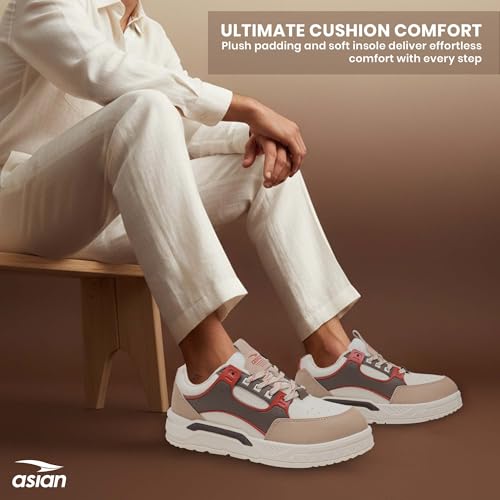 Image of ASIAN Nexus-02 Men's Casual Sneakers | Trendy Lace-Up Design | Lightweight Comfort, Premium Finish & Anti-Slip Sole for Daily Use