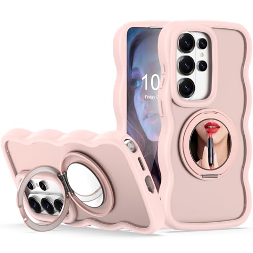 Coque magnétique S26 Ultra ultra-fine antichoc avec miroir intégrée pour femme