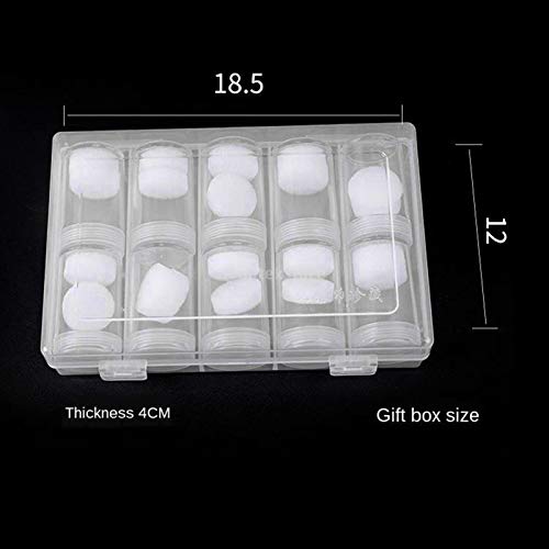 Tongina Caixa de armazenamento de plástico transparente com 27 mm para colecionadores de moedas, sup