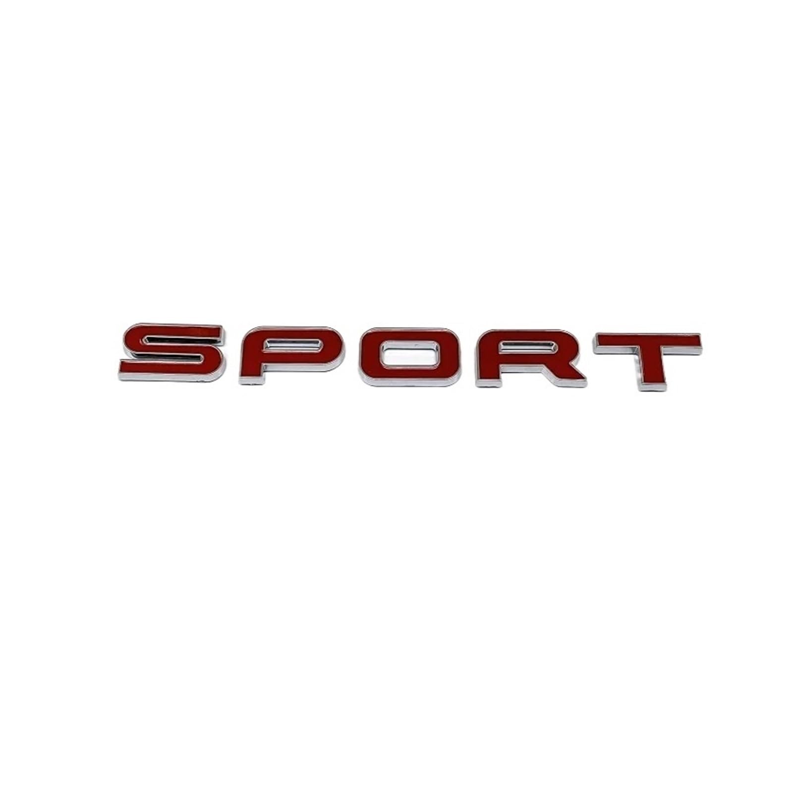 Nibott Silver Red 3D Abs Letters Sport Supercharged Hse Si4 Sdv6 Sdv8 Emblem Car Trunk Badge Stickers Fit For Range Rover Autobiography Discovery(Silver Red)