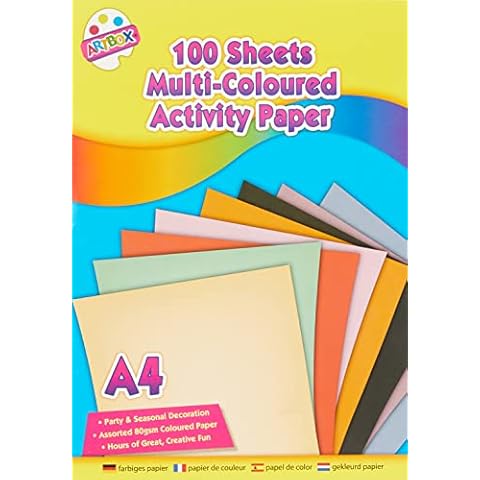 ArtBox A4 Activity Paper - Assorted Colours (Pack of 100 Sheets) Cover
