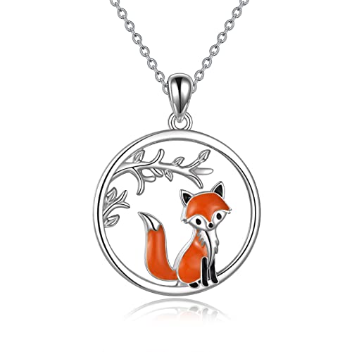 YAFEINI Red Panda Raccoon Gifts Sterling Silver Red Panda Raccoon Pendant Necklace Cute Animal Jewelry for Women Girls Christmas Gifts