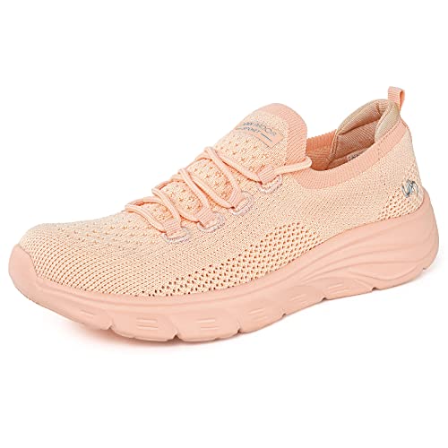 JENN ARDOR Womens Slip On Sneakers Walking Tennis Shoes Fashion Lightweight Casual Lace Up Running Sneakers for Gym Ladies Breathable Mesh Flats Shoes Comfortable