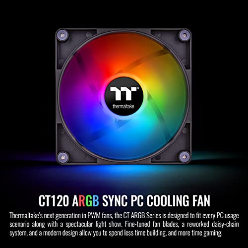 Image of Thermaltake TH360 V2 Ultra ARGB Sync /AlO Liquid Cooler /ARGB Fan 120 * 3 /PWM 500~1500rpm & CT120 ARGB Sync PC Cooling Fan (2-Fan Pack), 5V Motherboard Sync, 16.8 Million Colors