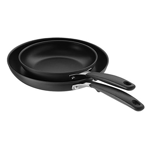 OXO Good Grips Hard Anodized PFOA-Free Nonstick 8" and 10" Frying Pan Skillet set Black