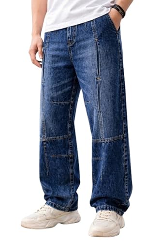 Ben Martin Men Jeans || Baggy Fit Jean's for Man || Loose Fit High Rise Denim || Stretchable Casual Wear Jean,s || Dance Rap Rapping Style Pant for Men || Denim Cotton Jeans (0)