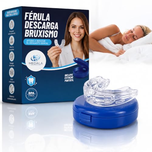 MEDALA - Ferula Descarga Bruxismo Antirronquidos para Dormir - Ferula para Bruxismo Ajustable y Reutilizable - Recomendada por Expertos del Sector.