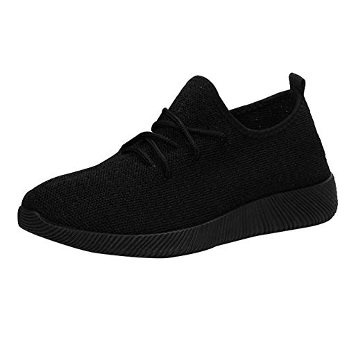 Xiedeai Schuhe Sneaker Sport Damen - Frau Atmungsaktiv Wandern Turnschuhe Fitness Sportschuhe Leichtgewicht Schwarz 41 (Schuhe ist Kleiner) Cover