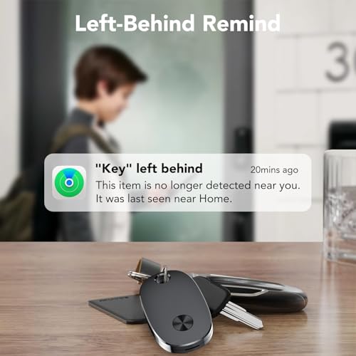 Image of Tracker Tags-4 Pack, Bluetooth Tracker Works with Apple Find My APP (iOS Only), Keys Finder and Item Locator for Luggage, Backpack, Suitcases, Replaceable Battery, IP67 Waterproof weTag pro
