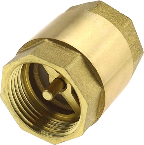 HOUSTA Rückschlagventil 1 Zoll Messing Zwischenventil 33mm Rückflussverhinderer Rückstauklappe mit Messingklappe für Brunnen Gartenpumpe Waschmaschine Saugschlauch Hauswasserwerk Regentonne Cover