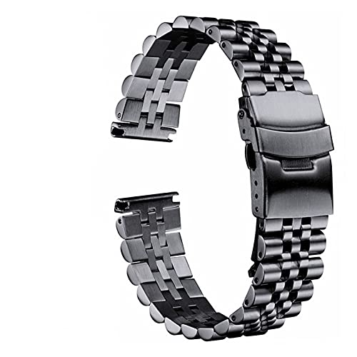 Bracelet de montre 18mm anti allergie en acier maillons solides pour peau sensible