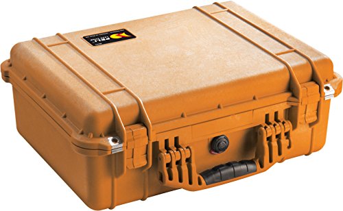 PELI 1520 Maleta fotográfica resistente al impacto para cámaras, objetivos, baterías y otros accesorios, IP67 estanca, 24L de capacidad, fabricada en Alemania, sin espuma, color naranja