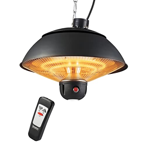 DONYER POWER Elektrischer Halogen-Röhren, hängender Terrassenheizer, 2000 W, wasserdicht, IP24, Deckenmontage, für Außen- und Innenbereich, mit...