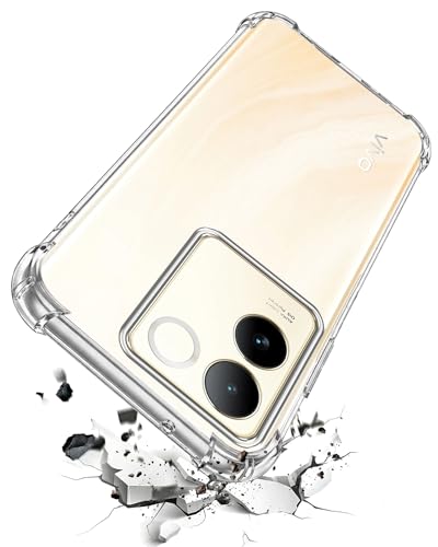 Image of Jkobi Shockproof Crystal-Clear Back Cover for Vivo T2 Pro (Anti Yellow Case | Drop & Camera Protection | Hard Polycarbonate)