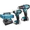 Makita CLX228AJ 12V Max Li-ion CXT 2 Piece Kit comprising HP333DZ, TD110DZ Complete with 2 x 2.0 Ah Li-ion Batteries and Charger Supplied in a Makpac Case