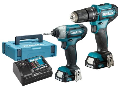 Makita CLX228AJ Kit Trapano Avvitatore Batteria 12V 2x2Ah Makpac