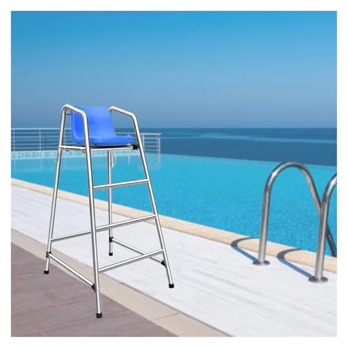 Silla salvavidas de acero inoxidable con gancho extraíble, equipo de seguridad duradero para albercas y playas