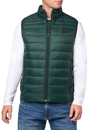 Image of BOSS Men's Lightweight Nylon Patch Logo Puffer Vest