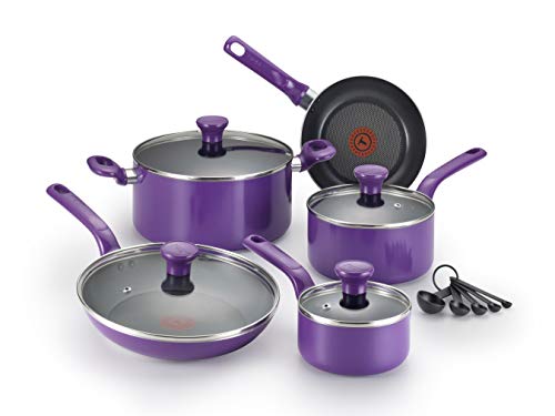 T-fal C511SE Excite Nonstick Thermo-Spot Dishwasher Safe Oven Safe PFOA Free Cookware Set