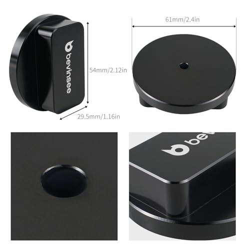 Image of Bevinsee 4pcs Floor Jack Pad Adapter Aluminum Compatible with BMW & Mini E46 E90 E91 E92 E93 F30 F31 M3 F80 M3 G20 Jack Pad Frame Rail Protector Universal Black