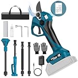 Elektrische Gartenschere, kabellos, 50 mm, Gartenschere, batteriebetrieben, Regulierung mit 2 Geschwindigkeiten, professionelle elektrische Gartenschere, geeignet für Beschneidung, Gartenarbeit (2