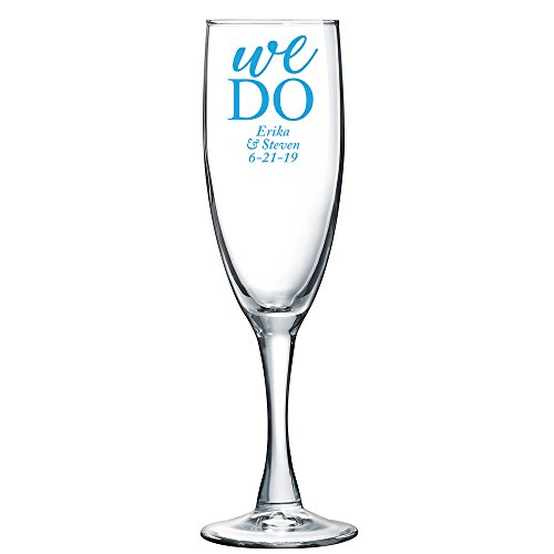 Copa de Champagne personalizada azul 72 unidades