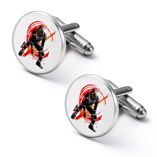 1ペア カフスボタン 仮面ライダーファイズ ラウンド型 CUFFLINK スーツ用 シャツアクセサリー メンズ フォーマル ビジネス プレゼント 紳士用 シルバー 合金 アンティーク風 おしゃれ ギフト