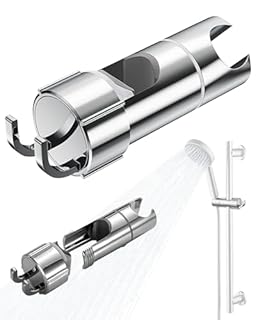 Supporto universale doccetta, supporto per soffione per asta saliscendi, supporto per doccia regolabile 16-27 mm, supporto per getto girevole a 360 gradi con 2 ganci, Supporto soffione doccia