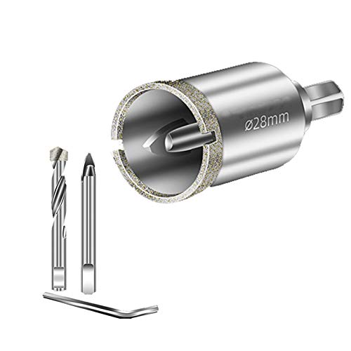 Broca de 28 mm para vidrio y cerámica con posicionador miniatura 1
