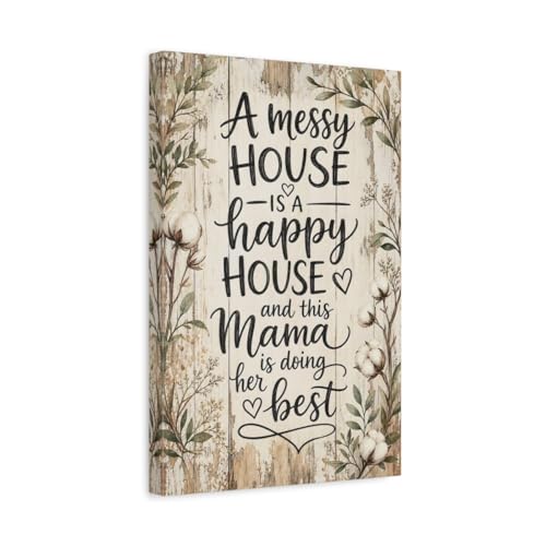 Impression sur toile Nature Mama grand format vertical en coton premium