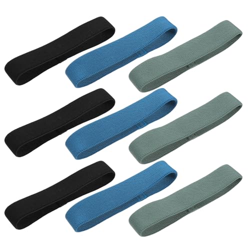 KICHOUSE 9 Correas Elásticas para Fiambrera Bento 25X300Mm Banda de Fijación Multiusos en Azul Negro y Verde Repuesto para Caja Bento Adecuado para Escuela Oficina y Camping