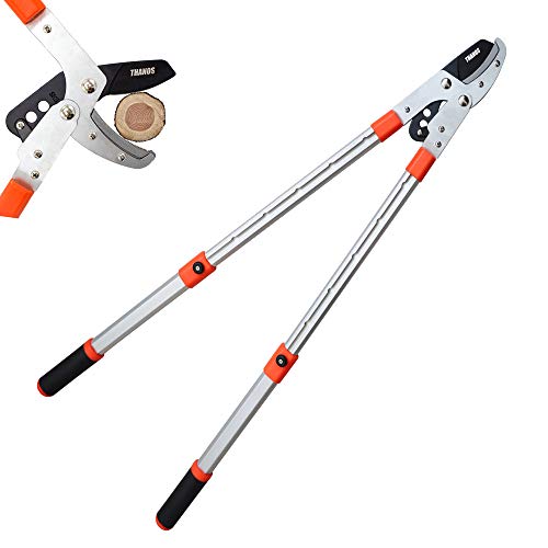 THANOS Bypass Loppers,Heavy Duty Pruner,with SK-5 High Carbon Steel Blades,Extendable Aluminium Lightweight Handle,Branch