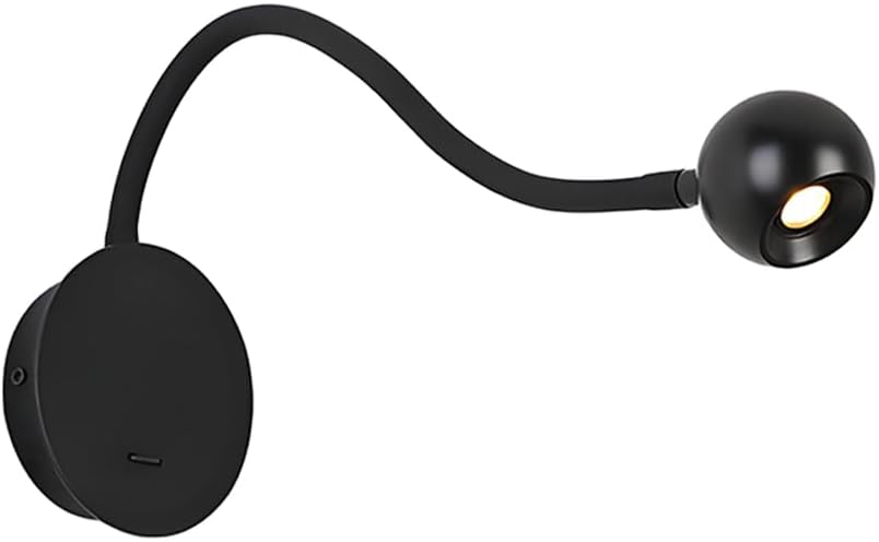 Dim Book Lights for Reading at Night, Headboard LED Night Lights, 3000K Warm Light Goose Reading Lights for Books in Bed, Bedroom Bedside Metal Wall Lights, Hardwired