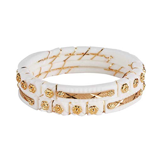 Image of Tanvi J Gold Plated Bangles Pack of 2 for Women