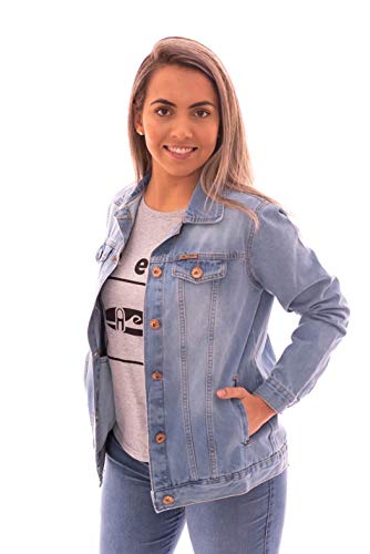 JAQUETA JEANS AEE SURF FEMININA SKY (G)