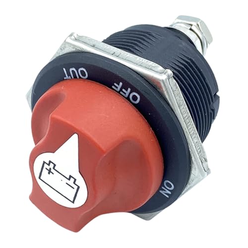 Gatuida 12v-24v Rv Power Cut Off Disconnect Power Brass Plastic Isolator Switch Safe Durable