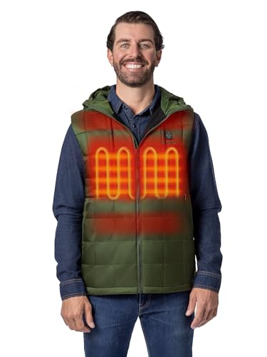 Image of ORORO 5-Zone Lightweight Heated Vest for Men, Puffer Heating Vest with USB-C Rechargeable Battery