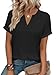 WIHOLL Spring Tops for Women 2026 Plus Size Summer Short Sleeve Tshirts Trendy Casual Blouses Fashion Clothing 3XL Black