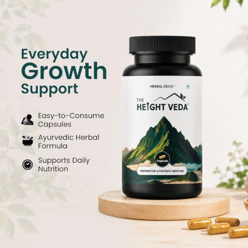 HERBAL DECK Height Veda Supreme Growth Formula 60 Capsules - Image 8