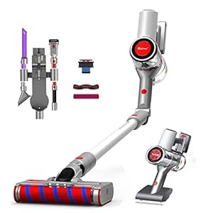 Redroad v17 akku staubsauger wandhalterung, Staubsauger mit kabellosem doppelter Bodenbürste, akkubesen testsieger leise…