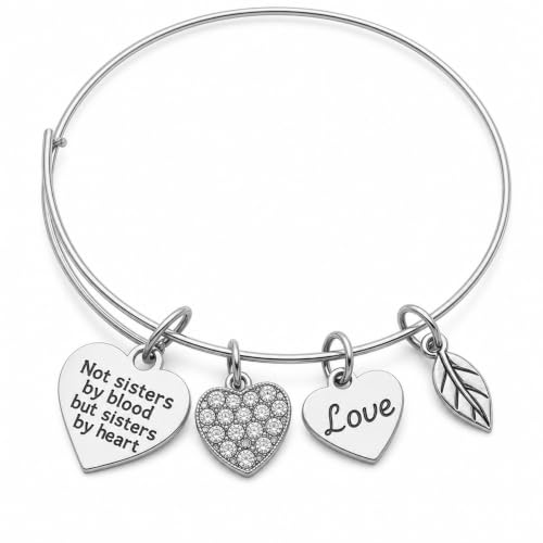 Image of Infinity Collection Best Friends Bracelets- Not Sisters By Blood But Sisters By Heart Bracelet- Friend Jewelry- Gift for Friends