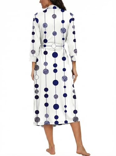 Image of VINTATRE Women Robes Long Knit Bathrobe Lightweight Soft Bath Robe with Pockets